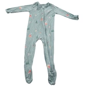 Kyte Baby Green Kids One Piece Footie Ski Slopes Size 6-12M